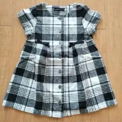 BeBe チェック柄 半袖ワンピース 90