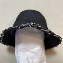 AND TEMA メンズ・レディース　ブラックデニムバケットハット