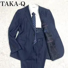 【大きいサイズ】TAKAQ メンズスーツ セットアップ AB7 ネイビー 通勤