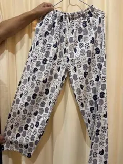 ⚫︎新品⚫︎タイパンツ⚫︎猫柄⚫︎フリーサイズ/コットン/綿100%