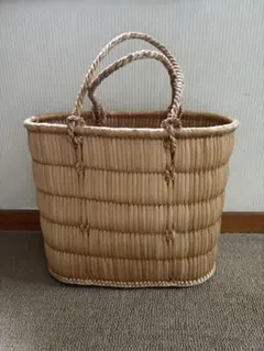 豊岡杞柳細工 信玄かごバッグ 巾着 花柄刺繍内布付き - メルカリ