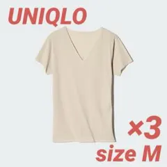 ユニクロ UNIQLO エアリズムデオドラントメッシュVネックT M 3枚セット