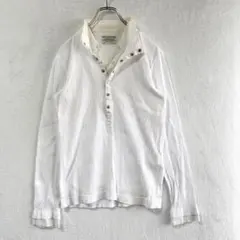 【NICOLE CLUB FOR MEN】スナップボタン リブ トップス 白 Mのサムネイル