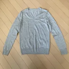無印 ウールシルク Vネック セーター M