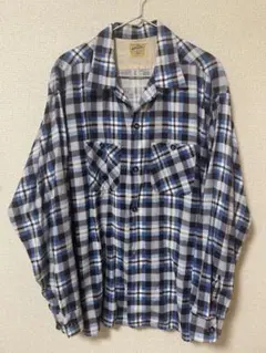 50〜60s Manhatan レーヨンシャツ オンブレ シャドーチェック ボロ 50〜60s Manhatan レーヨンシャツ オンブレ シャドーチェック ボロ