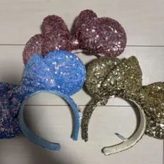 カチューシャ ミニーマウス スパンコール