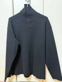 AURALEE ハーフジップ ニット ブラックのサムネイル
