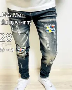 JGG.Men ジェギングメン スキニーパンツ ダメージデニム 6dbd32 - メルカリ