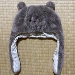 コンビミニ　くま耳 ベビー帽子 ブラウン