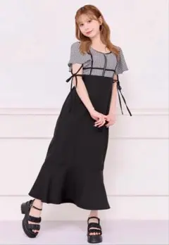 apres jour袖フレアマーメイドワンピース