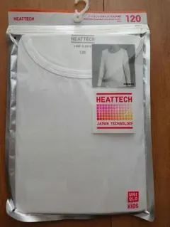 ユニクロ HEATTECH UネックT 九分袖 120