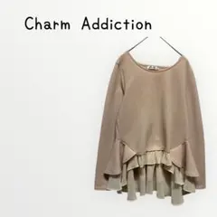 【Charm Addiction 】ドッキングブラウストップスチュールカットソー