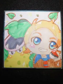 199　手描きイラスト　ポケモンZA　ガイ&ウツボット