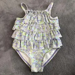 プティマイン　小花柄段フリルワンピース水着　90cm 花柄