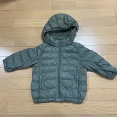 UNIQLO オリーブグリーン 中綿コート フード付き