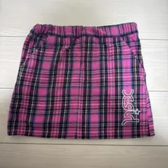 130cm ピンク系チェック スカート