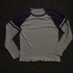 GAP ギャップ ラグランTシャツ ロンT 2本ライン 古着 異素材切替