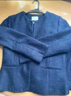 ビーミングバイビームス　ノーカラーツイードジャケット