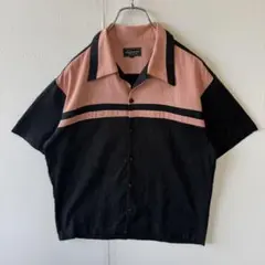 Good Rockin オープンカラーシャツ 絣柄 ロカビリー ピンク黒 Good Rockin オープンカラーシャツ 絣柄 ロカビリー ピンク黒 - メルカリ
