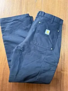 カーハートダブルニーブラック　USA製 W34L30 美品