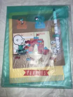 【新品未使用】サンスター文具 PEANUTS ステーショナリーセット グリーン