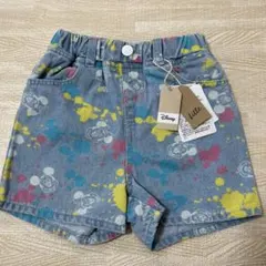 ◆新品未使用◆ リトシー　デニム　ショーパン　ミッキーミニー　110cm