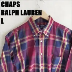 CHAPS RALPH LAUREN ボタンダウンシャツ タータンチェック柄 L