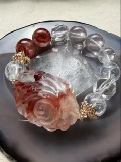 六芒星(レピドクロサイトinクォーツ)/アイリスクォーツ】内径約15.5cm