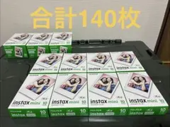 instax mini チェキフィルム 140枚セット 外箱上部開封品
