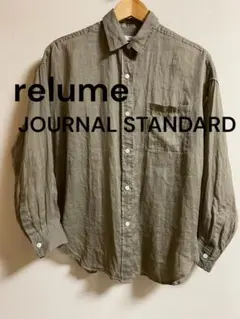 relume JOURNAL STANDARD 長袖シャツ　シアーシャツ　カーキ