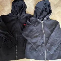 COMME CA ISM ブラック パーカー 110cm