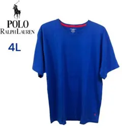 【極美品】POLO RALPH LAUREN ポロラルフローレン 青T刺繍 4L