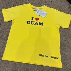 【送料無料】I LOVE GUAM Tシャツ Lサイズ イエロー