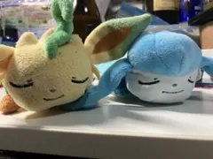 ポケモンセンター限定　くったりぬいぐるみ　リーフィア、グレイシア