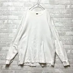 ロンT 長袖カットソー XL メンズ ホワイト リメイク 大きいサイズ 男女兼用