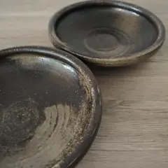 【翠窯 SUIYO】瀬戸焼 カレーボウル 2個セット 黒瑠璃　すいよう　作家 翠窯 SUIYO】黒瑠璃 楕円深皿2個セット 瀬戸焼 カレー皿 パスタ皿作家