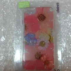 最終値下げ！ 新品 クレアーズ スマホケース iPhone 押花 花 ピンク