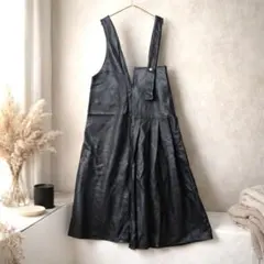 Freene. フェイクレザー アシンメトリー ジャンパースカート M 黒