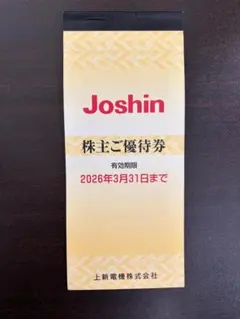 上新電機 Joshin 株主優待券 5,200円分