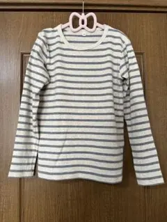 【美品】無印良品 ストライプ柄 長袖カットソー サイズ140