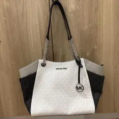 TIME SALE✩MICHAEL KORS トートバッグ ホワイト/ブラック