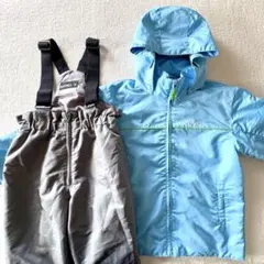 150 イグニオ　スキー　スノボ　スノーウェア 上下 ジュニア　ブルー　グレー