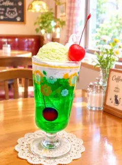 食品サンプルクリームソーダ