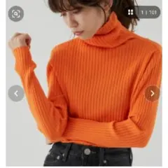 Auntie Rosa Holiday タートルネック オレンジ