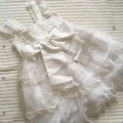 120 フォーマルドレス　白　ホワイト　レース