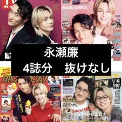 永瀬廉　切り抜き　月刊ザテレビジョン 月刊TVガイド TVfan 4月号 週刊