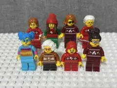 【正規品】ミニフィグ 女の子 冬のセーター8体まとめ売り