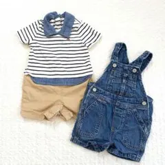 baby GAP ロンパース カバーオール オーバーオール2枚セット 60