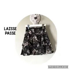 LAISSE PASSE 花柄ティアードミニスカート38のサムネイル