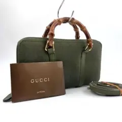 GUCCI   グッチ　ショルダー　バンブー　　スエード GUCCI（グッチ） バンブー ミニ ショルダーバッグ スウェード レザー